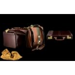 A Collection of Three Leather Men's Bags comprising of a Ruby of London Satchel,