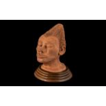 Native African Terracotta/Clay Figure of a Woman.