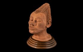 Native African Terracotta/Clay Figure of a Woman.