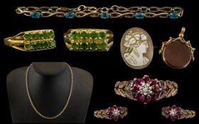 A Collection of 9ct Gold Hallmarked Jewellery ( 6 ) Pieces In Total.