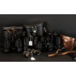 Five Pairs of Vintage Binoculars comprising 1/ Cased Barco, 7 x 50 Field,