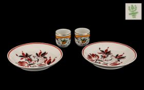 Small Collection of Vintage Hollohaza Porcelain, made in Hungary, comprising: two small plates 14.