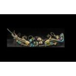 Decorative Jewelled Tiara/Headband, on a twisted wire band decorated with pearls and beads,