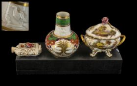Small Spode Porcelain Cabinet Vase, decorator's no.