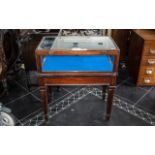 Mahogany Shop Counter Display Cabinet with a glazed top and sides, with opening back panel,