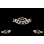 18ct White Gold - Attractive Diamond Set Full Eternity Ring.