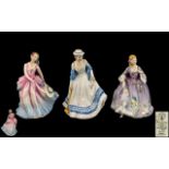 Royal Doulton - Collectors Club Ltd and Numbered Edition Hand Painted Trio of Porcelain Figures ( 3