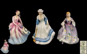 Royal Doulton - Collectors Club Ltd and Numbered Edition Hand Painted Trio of Porcelain Figures ( 3