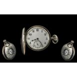 Gentleman's Silver Half Hunter Pocket Watch.