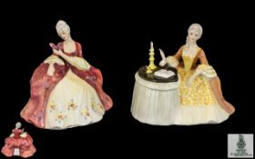 Royal Doulton Hand Painted Porcelain Figures. Comprises 1/ ' Meditation ' Peach / Cream. HN2330.