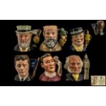 Royal Doulton Collection of Small Hand Painted Character Jugs ( 6 ) In Total.