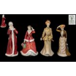 Royal Doulton - Collection of Exclusive Collectors Club Hand Painted Porcelain Figures ( 4 ) In