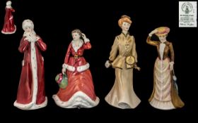 Royal Doulton - Collection of Exclusive Collectors Club Hand Painted Porcelain Figures ( 4 ) In