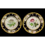 Coalport - Late 19th Century Fine Quality Pair of Hand Painted Cabinet Plates.