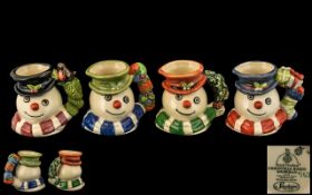 Royal Doulton - Special Gold Edition Collection of Hand Painted Set of 4 Snowman - Small Character