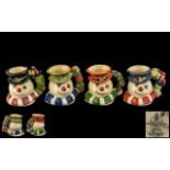 Royal Doulton - Special Gold Edition Collection of Hand Painted Set of 4 Snowman - Small Character