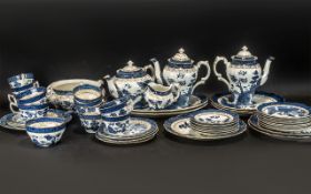 Large Collection of ( 67 ) Booths Blue & White Part Dinner Service Ware,