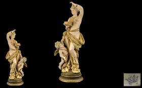 Ernst Wahliss - Austria Superb Quality Hand Painted Porcelain Figure 1897 - 1906. ' Venus ' and