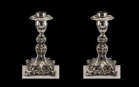 Carlo Mario Camusso Peruvian - Sterling Silver Pleasing Hand Crafted Pair of Stylish and Embossed