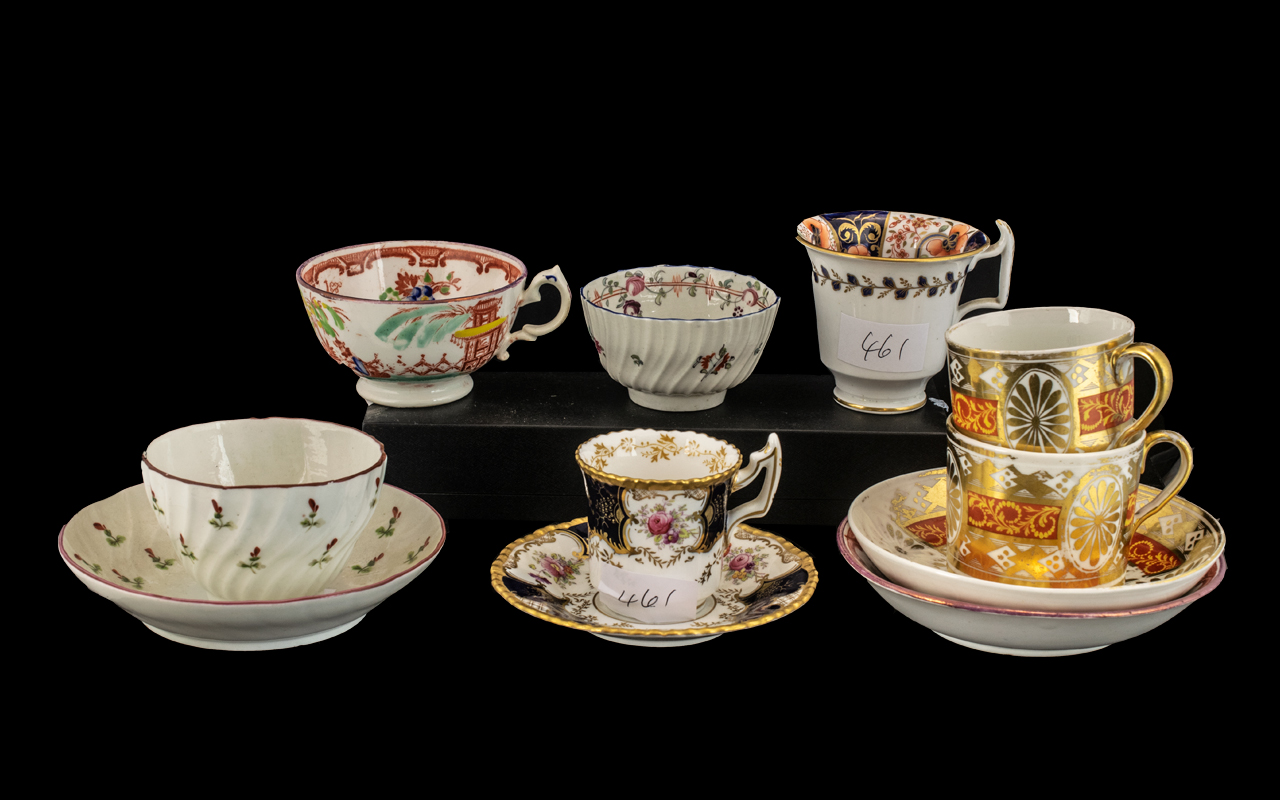 Coalport Cabinet Coffee Cup and Saucer, decorated with flowers, highlighted in gilt,