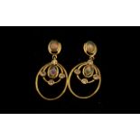 Natural Ethiopian Opal Drop Earrings, oval cut cabochons of opal,