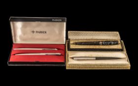 A Collection of Parker Pens (Boxed), comprises: 1. Parker 51 in original box, circa 1960s; 2.