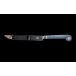 Blue Jasper Wedgwood Cake Knife six inches. Marked 'Butlers Stainless Sheffield England.'