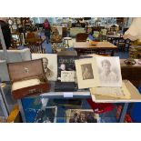 Small Mixed Lot of Ephemera, including a modern Churchill pack, antique photographs,