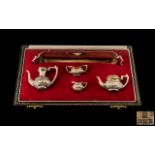 Elizabeth II Superb Sterling Silver Miniature 5 Piece Tea and Coffee Service.