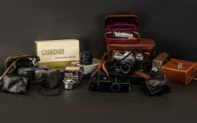 Photography Interest - Box of Cameras & Accessories, including boxed Guardian Exposure Meter,