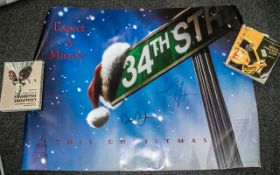 Richard Attenborough Rare Signed Quad Miracle On 34th Street Plus Director & Composer.