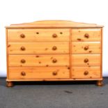 Two modern pine chest of drawers,
