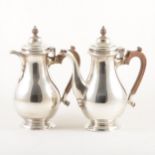 George III style four piece silver teaset, William Comyns & Sons Ltd, London 1929