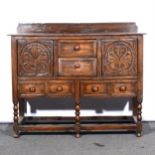 An oak sideboard,