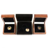 London Mint Office Elizabeth & The Lion gold Sovereign coin set, 2012,