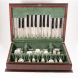 An eight-place canteen of Dubarry pattern silver cutlery, Carrs of Sheffield, 1992-97.