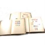 Stamps: New Age Stamp Album, three volume set, George VI Commonwealth.