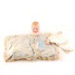 Armand Marseille bisque baby dolls head, 341 stamp, with sleeping eyes, etc