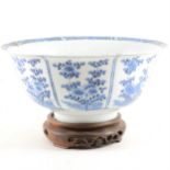 A Chinese blue and white bowl, bearing four character mark