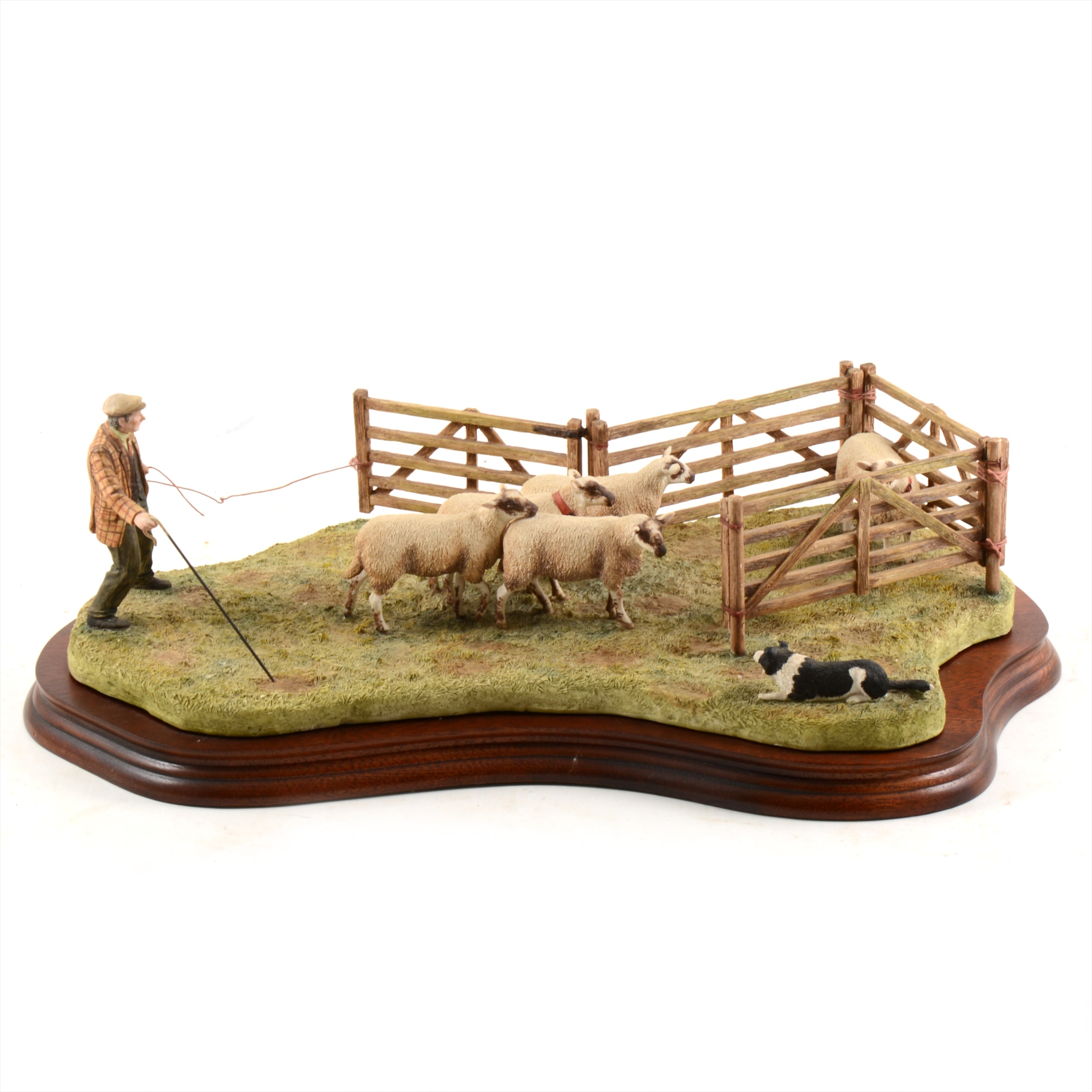 Border Fine Arts - "Anxious Moment - Penning Sheep", limited edition 320/1750.