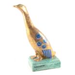 A French Art Deco pottery figure of a duck, Ceramique de Cazaux mark