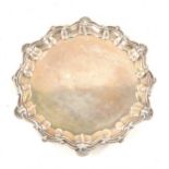 A circular silver salver, Fordham & Faulkner (William Charles Fordham & Albert Buckley Faulkner),