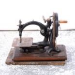 Wilcox & Gibbs chainstitch handcrank sewing machine