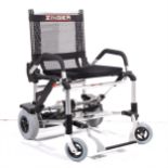 A Zinger electric folding wheelchair.