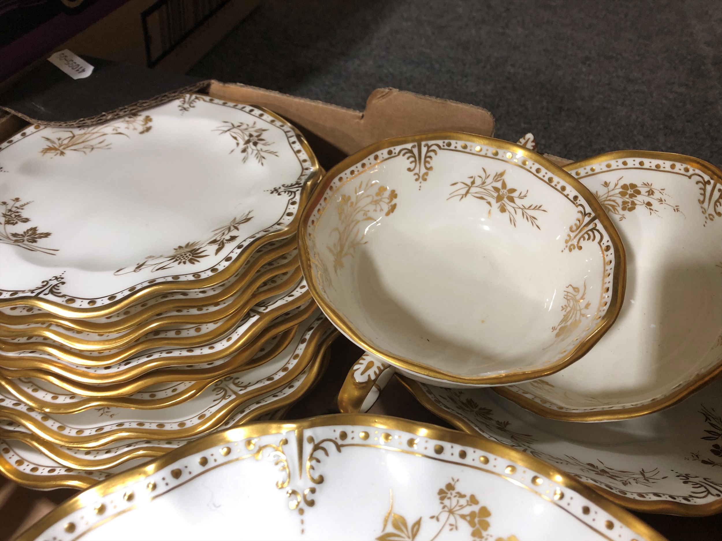 Royal Crown Derby "Royal St James" part dinner service, and three French decorative plates/ dishes - Image 3 of 4