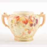 Royal Worcester two-handled vase,