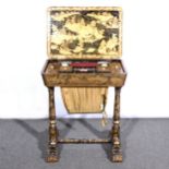 WITHDRAWN - China Trade gilt painted and black lacquered work table.
