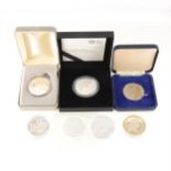 Seven silver commemorative coins, Including the Sapphire Jubilee of Her Majesty the Queen 2017 £5