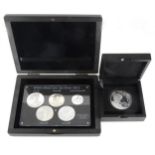 Silver proof commemorative medallion 'Special Air Service Colonel Sir David Stirling 1915', cased,
