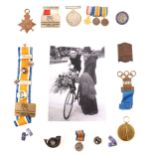 The London 1908 Olympic Games Competitor badge of William "Bill" Bailey, Sprint Cycling World